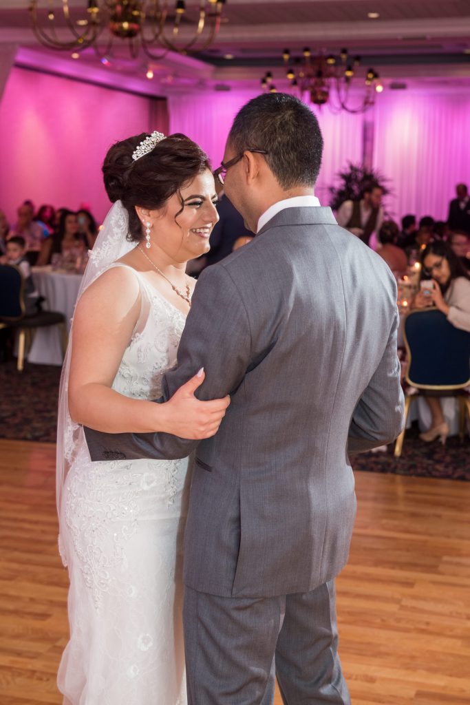 Bride and groom first dance