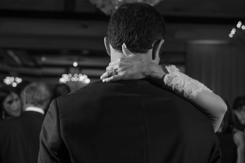 Bride and Groom First Dance embrace