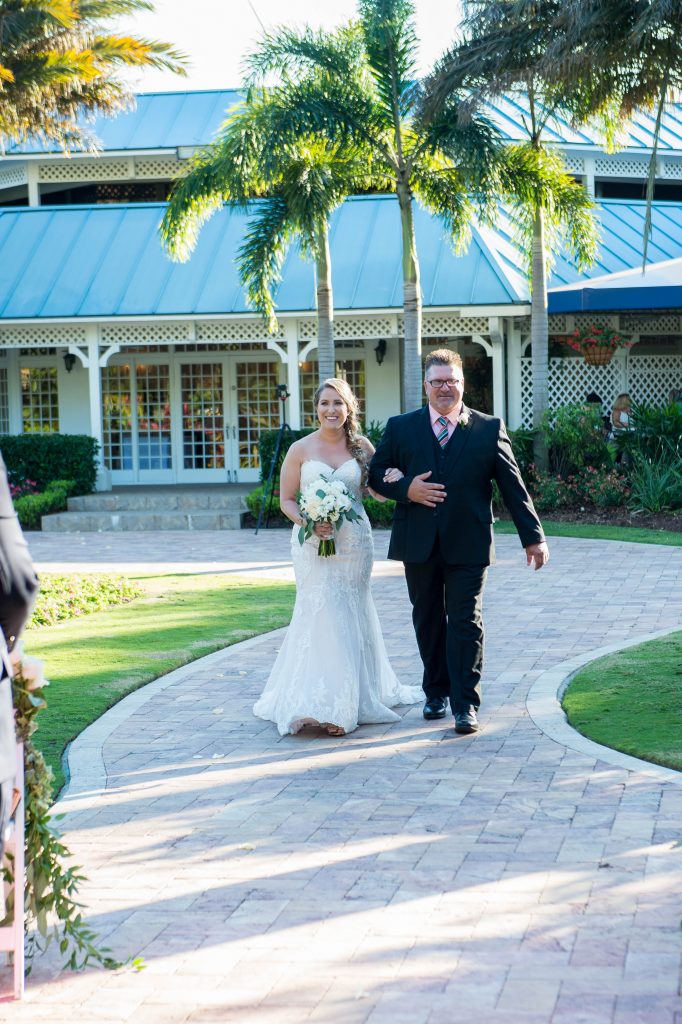 dad walking bride down the aisle