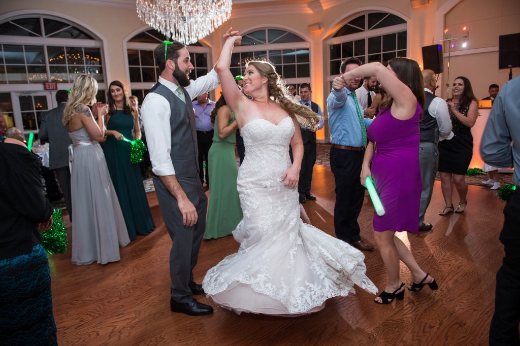 Bride and groom dance