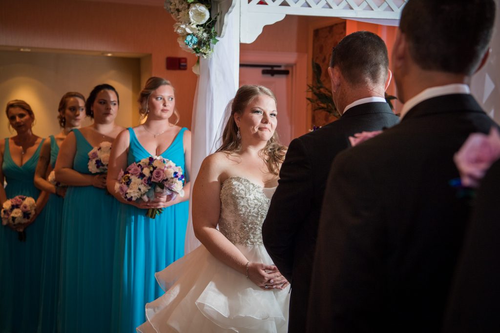 bride and groom at ceremony